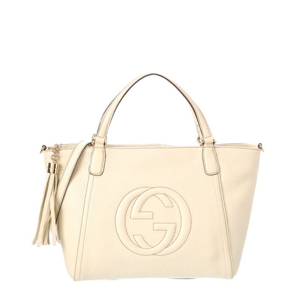 Gucci White Leather Soho Top Handle Bag (Authentic Pre-Loved)